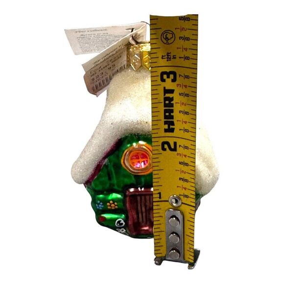 Christopher Radko Christmas Ornament Glass Wee Berry House Snowman 96 VTG NWT - Picture 6 of 8